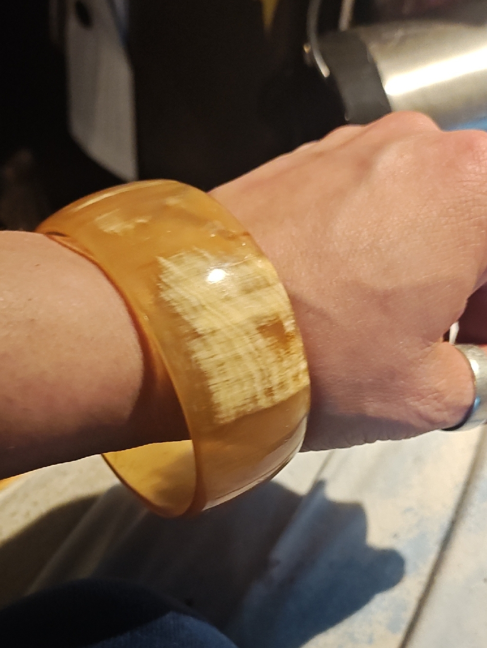 Natural Buffalo Horn Bangle Bracelet